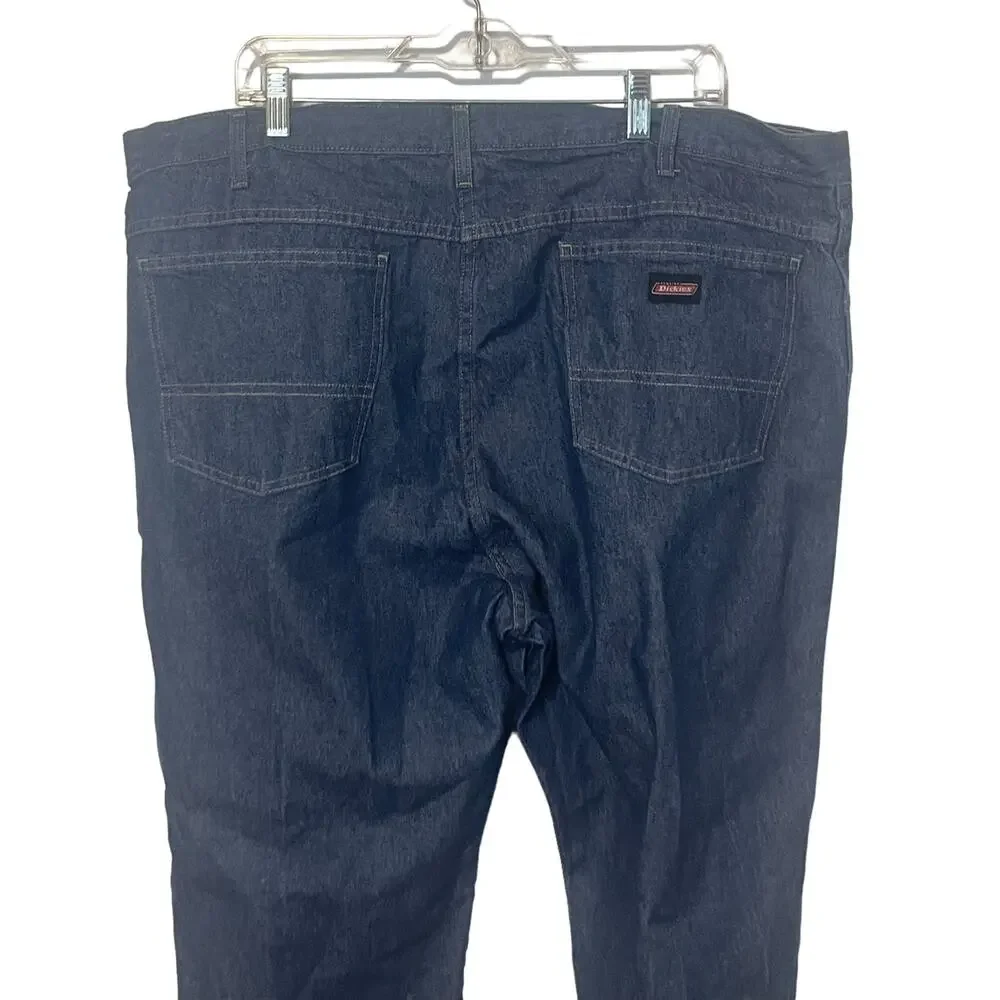 Dickies Men's Size 44 X 30 Medium Wash Denim Straight‎ Leg Jeans